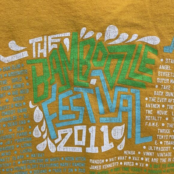The Bamboozle Festival 2011 Clown Line Up Tee Shirt Music Size Small - Picture 8 of 9
